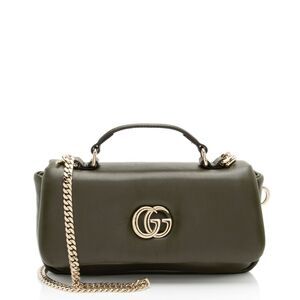 Gucci Puffy Leather GG Milano Small Top Handle
